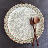 野あそび　リーフ模様の大皿