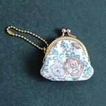 リバティ　超ミニ　がま口アクセサリーケース　コインケース　5cm口金　小さめ　フェリシテ　ベージュ　593