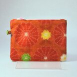 着物リメイク　フラットポーチ　カード入れ