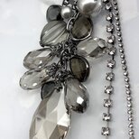 キラキラ光雫チャーム　透明ブラック