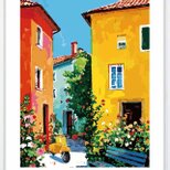 色彩の家　スペイン　送料無料 　あらゆるお部屋のポスター　イラスト　アートポスター　アート/sei検索新着順　3923