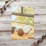 【季節のポストカード3枚セット】「10月　ハリネズミの読書の秋」
