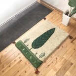 ペルシャ　ギャッベ　玄関マット　ラグ　90x60㎝　糸杉　RJ16415