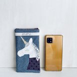 ユニコーンスマホケース  ブルー