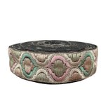 インド刺繍リボン50cm切り売り モロッコタイル 3.2cm幅 花 HC アラビアン R-0840