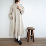 一年中活躍する羽織✦ 桐七炊きリネン 2wayシャツワンピース（生成り）OP48
