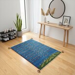 ペルシャ　ギャッベ　マット大　ラグ　115x82cm　風景　青空　生命の木　RD7269