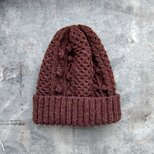 Hand-knitted Cuffed Beanie / 木の実