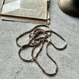 NA151-【 AVON 】エイボン・ヴィンテージネックレス GoldTone Brick Link Chain Long