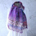 P様 お取り置き品・「銀河鉄道の夜」を読んで_3・手織りの読書感想文・手織りウールロングストール