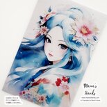 《水神 ミズハノメノカミ》☘️罔象女神 弥都波能売神 お財布 スマホに入る 開運 お守り イラスト プラスチック カード