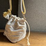 シルバーシルバー　帯リメイクショルダーバッグ