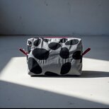 ミニポーチ/ドット/グレー・黒/化粧・メイク・サニタリー・小物入れ/プレゼント/ミニポーチ