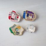 七宝モザイクブローチ（Lサイズ）