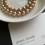 Vintage Pearls Bijoux Necklaces　ヴィンテージニュアンスベージュパール　43ｃｍ
