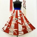 古き布を今の私へ＊着物リメイクの軽やかスカート　霞立つ