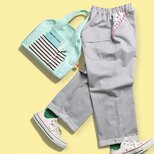 アクセントカラーが光るスノウピー♡ストレートロングパンツ