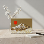 【開運インテリア】油彩画「黄金富士に旭日」SM号