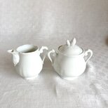 ミルクシュガーポットセット ミルクピッチャーとシュガーポット クリーマーセット リモージュ 白磁 12tweg17