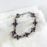 ブレスレット シルバー×ストーン アメジスト カラーストーン 19acj2
