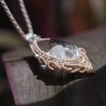 大きな成長水晶★クォーツインクォーツ マクラメネックレス2186