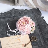 ペールピンクのラナンキュラスのコサージュ　卒業式　入学式　卒園式　入園式　フォーマル　謝恩会　ピンク　ママコーデ　謝恩会　結婚式