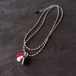 Black Spinel × Hematite Necklace／ブラックスピネル×ヘマタイト チャームネックレスセット