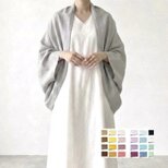 オーガニックWガーゼ◇ゆったり◇51色◇マーガレットカーディガン◇釜もみ仕立てふっくら