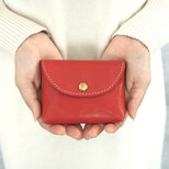 たっぷり入るコンパクトウォレット（赤）