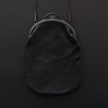 レザーショルダーポーチ　frame porch SHC-301 ＜鹿革 black＞