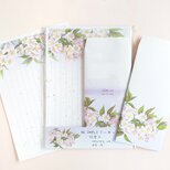 桜の和紙レターセット ちょっと大きめ、Ｂ5サイズ縦書きのコピー