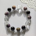 『思考の本質を高め、現実へと活かすために✨アフリカンルビー（非加熱）&サファイア&クリアクォーツのブレスレット』