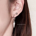 スパイク▽チタンフープピアス