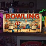 【オーダー無料】ボウリング 遊技場 ゲームセンター レトロ 店舗 自宅 照明 ランプ 看板 置物 雑貨 ライトBOX