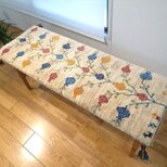 ペルシャ　ギャッベ　ミニランナー　ラグ　120x42cm グレー　色とりどりのザクロの実　RJ16264