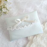 上品な大人可愛いポケットティッシュケース（アクア）