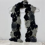 お花のニットストール