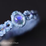 【スマイルベアーシリーズ】スマイルベアーのウォーターオパール・マクラメリング【瑞雫】