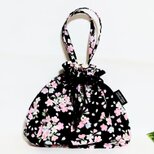 桜の花の巾着バッグ