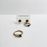 ー何通りも楽しむー／2way耳飾り／ﾌﾗﾜｰｲﾔﾘﾝｸﾞ／ﾆｯｹﾙﾌﾘｰ／e006bﾌﾞﾗｳﾝ