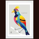 メガネ似合う？　鳥　送料無料 　イイネたのしいポスター　イラスト　ポスター　アートポスター　アート/sei検索新着順　3193