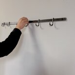 可動フック付きアイアンバー/アイアンフックバー/100㎝