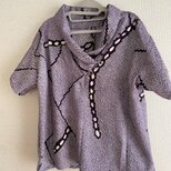 絞り染めの羽織からカウルネックプルオーバー