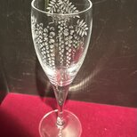 藤のワイングラス〜手彫りガラス〜