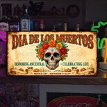 【オーダー無料】メキシカンスカル カラベラ 死者の日 ドクロ レトロ 店舗 自宅 照明 看板 置物 雑貨 ライトBOXのコピー