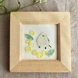 小さなミモザとシマエナガ・額入り