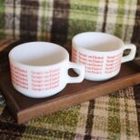 Soup's on United オールドパイレックス マグカップ赤ペア　ユナイテッド航空