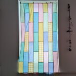 ♥️パステルカラー♥️メルヘンな♥️細長♡ランダムパッチワークカーテン✦60✕135✦　