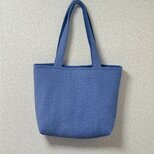 ヌビキルトの大きなトートバッグ（ブルー）