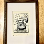 木版画　すき焼き
